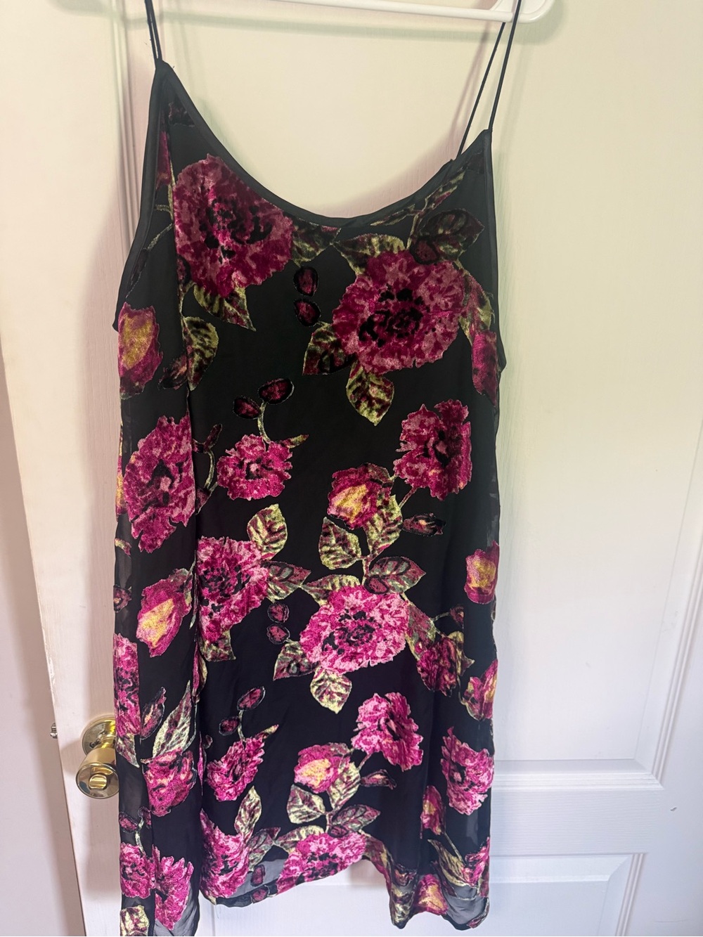 Mi Ami Francesca’s Velvet Floral Slip Dress